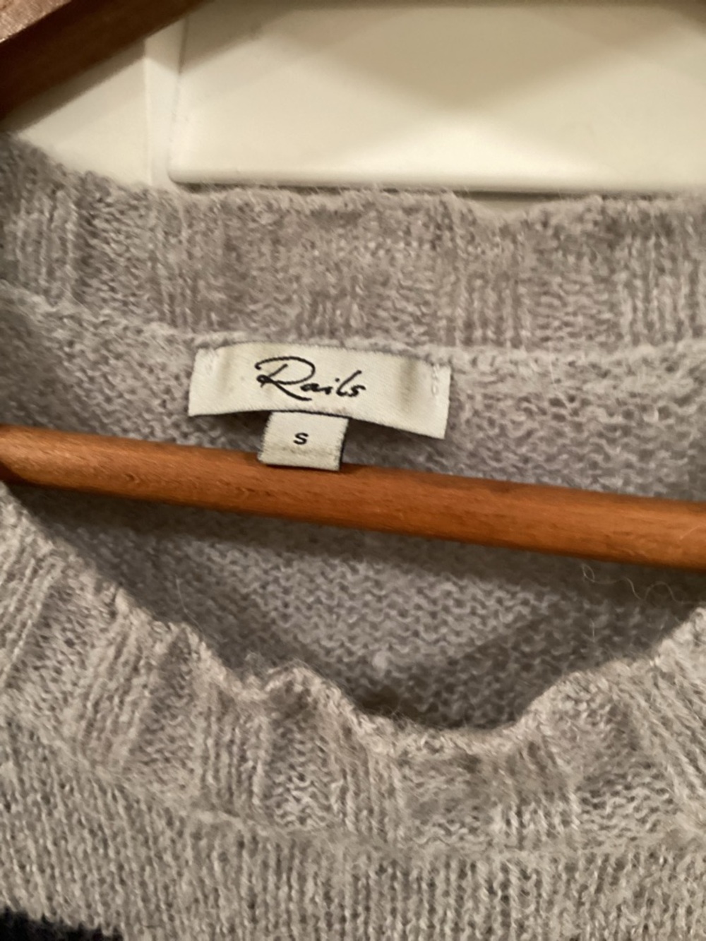 RAILS Percy Crew Neck Sweater Oversized, Navy Star Pattern - Picture 4 of 7